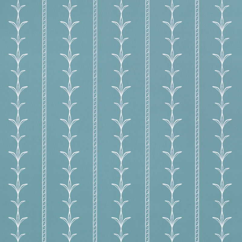 Palm Court Stripe Blue Fabric