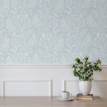 Fern Blue Wallpaper