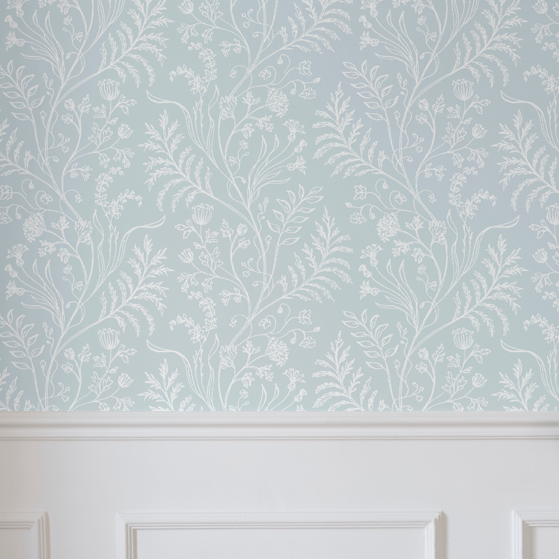 Fern Blue Wallpaper