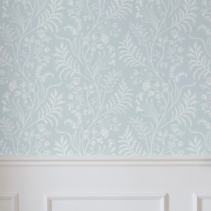 Fern Blue Wallpaper