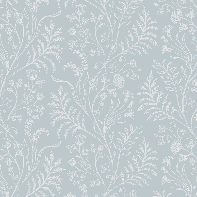 Fern Blue Wallpaper