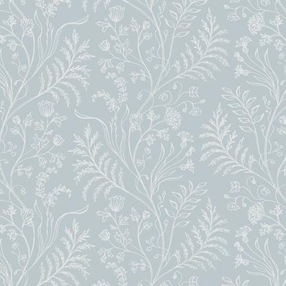 Fern Blue Wallpaper