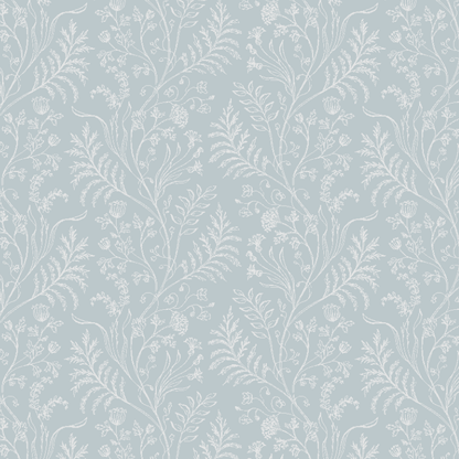 Fern Blue Wallpaper