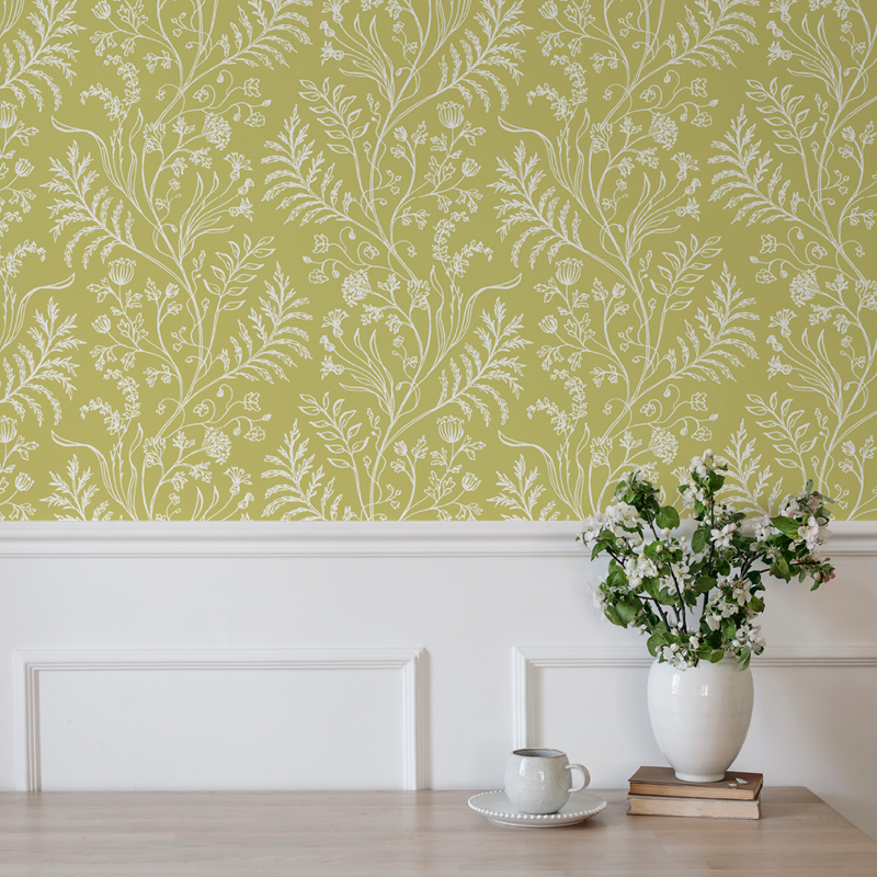 Fern Chartreuse Wallpaper