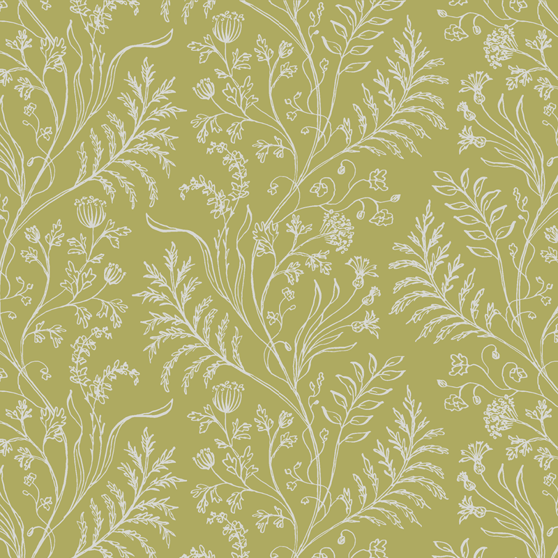 Fern Chartreuse Wallpaper