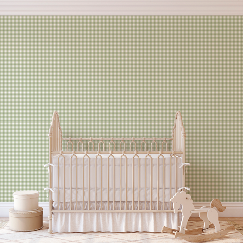Maison de Frederic Gingham Green Wallpaper