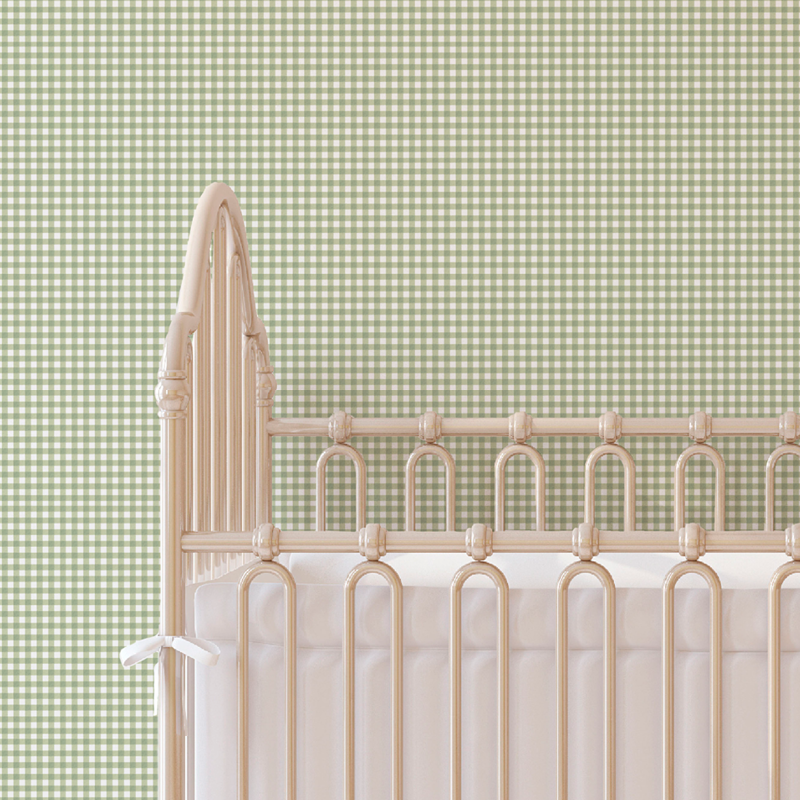 Maison de Frederic Gingham Green Wallpaper
