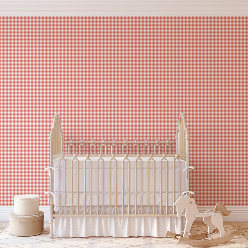Maison de Frederic Gingham Red Wallpaper