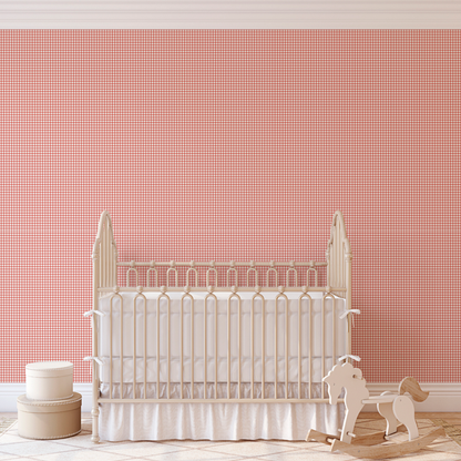 Maison de Frederic Gingham Red Wallpaper