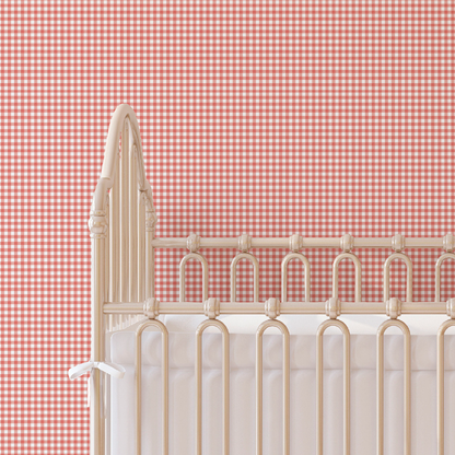 Maison de Frederic Gingham Red Wallpaper