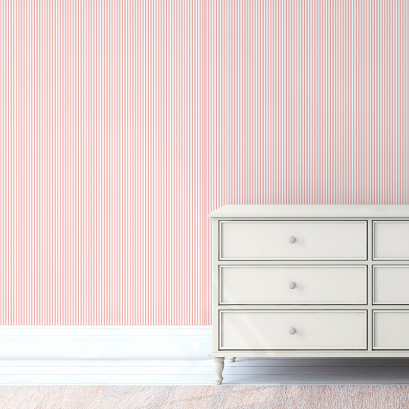 Maison de Frederic Stripe Red Wallpaper
