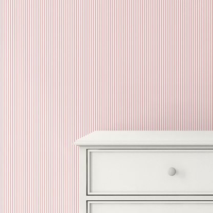 Maison de Frederic Stripe Red Wallpaper