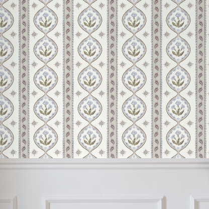 Julia's Blooms Blue Wallpaper