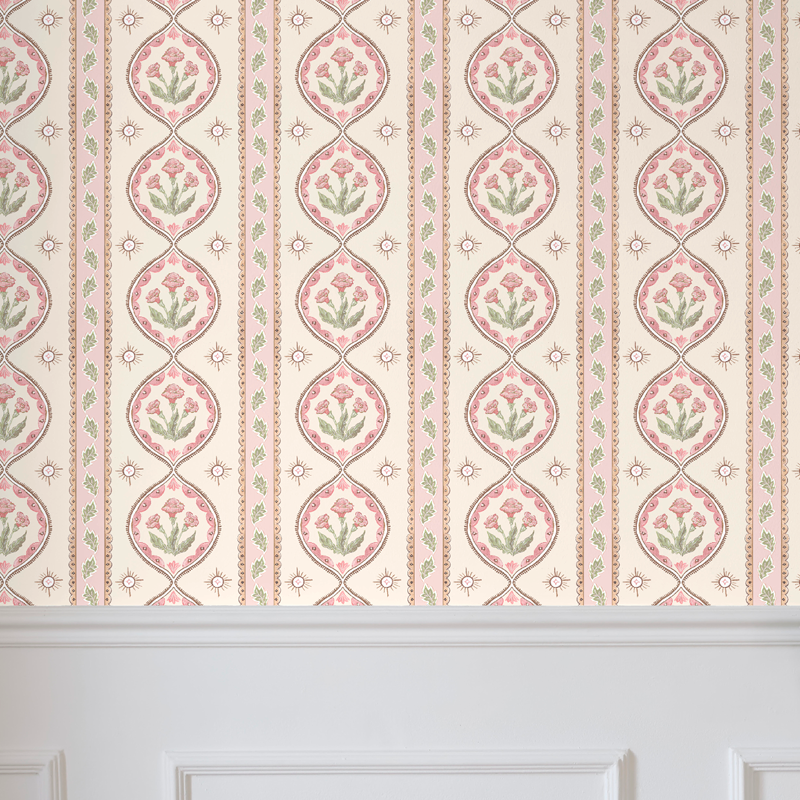 Julia's Blooms Pink Wallpaper