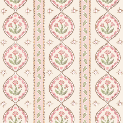 Julia's Blooms Pink Wallpaper