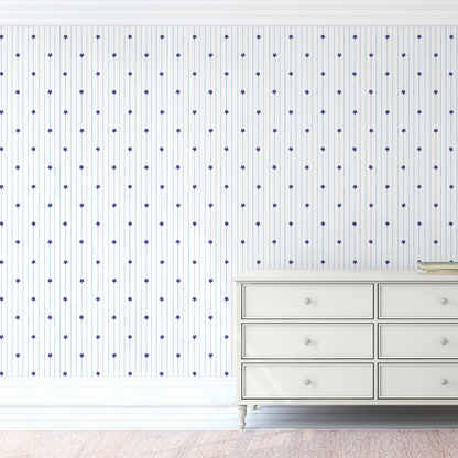 Home Run Stripes Blue Wallpaper